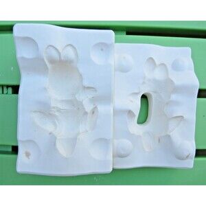 Alberta Vintage 1980 Small Bunny Playing on Back Slip Mold #A-172